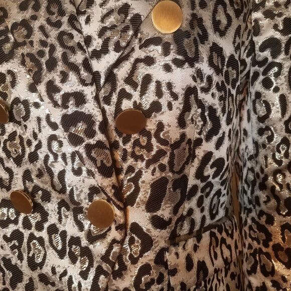 Rachel Parcell Metallic Leopard Blazer sz Large - Picture 5 of 12